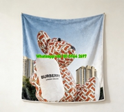 Burberry TB Monogram Giant Teddy Bear Flannel Sofa Throw Blanket for Wall Decor B059